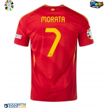 Moški Nogometni dresi Španija Alvaro Morata #7 Domači EP 2024 Kratek Rokav